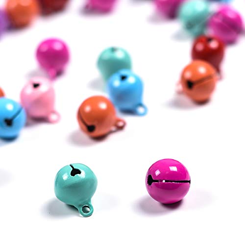 50 Pcs Jingle Bells Christmas Crafts Bells,iKammo 14mm Small Bells...
