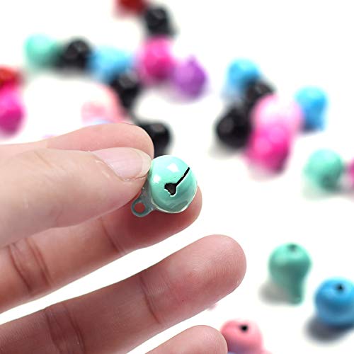 50 Pcs Jingle Bells Christmas Crafts Bells,iKammo 14mm Small Bells...
