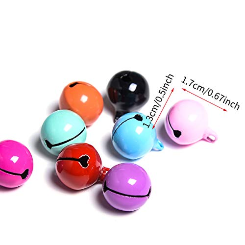 50 Pcs Jingle Bells Christmas Crafts Bells,iKammo 14mm Small Bells...