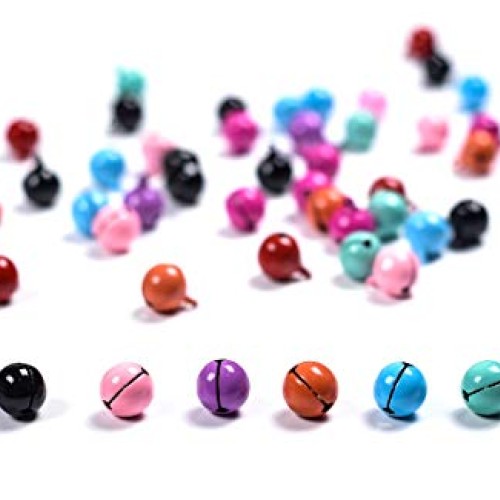 50 Pcs Jingle Bells Christmas Crafts Bells,iKammo 14mm Small Bells...