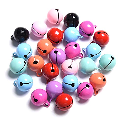 50 Pcs Jingle Bells Christmas Crafts Bells,iKammo 14mm Small Bells...