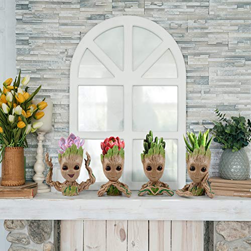 IKAYAS 4 Pack Treeman Baby Groot Flower Pot Groot Succulent Plante...