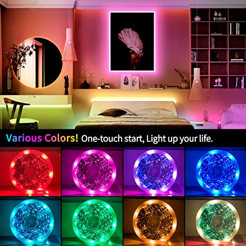IKERY 65.6ft Led Lights for Bedroom SMD 5050 44-Key Remote Control...