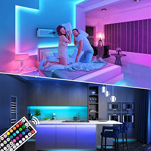 IKERY 65.6ft Led Lights for Bedroom SMD 5050 44-Key Remote Control...