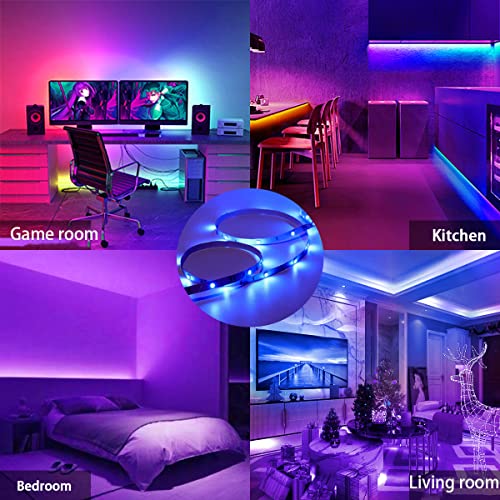 IKERY 65.6ft Led Lights for Bedroom SMD 5050 44-Key Remote Control...