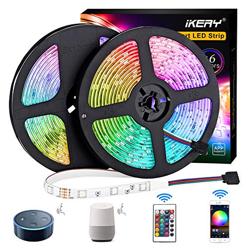 LED Strip Lights Smart WiFi 32.8ft Waterproof RGB 5050LEDs Color C...