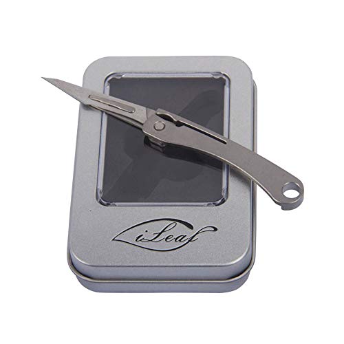 ILEAF Titanium Alloy Daily Mini Pocket Folding Utility Knife with ...