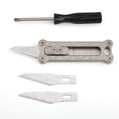ILEAF Titanium Alloy Daily Mini Pocket Utility Knife with Replacea...