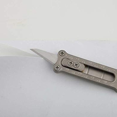 ILEAF Titanium Alloy Daily Mini Pocket Utility Knife with Replacea...