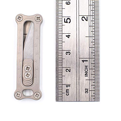 ILEAF Titanium Alloy Daily Mini Pocket Utility Knife with Replacea...
