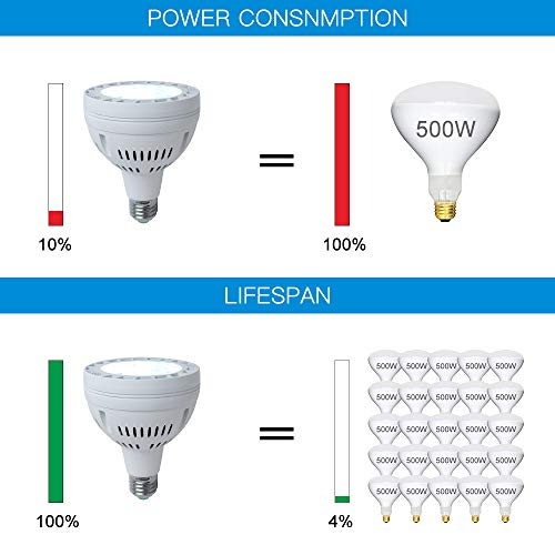 50W LED Pool Light Bulb, 5000LM 120V 6000K Daylight White LED Swim...