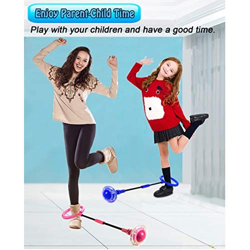 ILNCLUY Skip Ball for Kids, Foldable Ankle Skip Ball Flashing Jump...