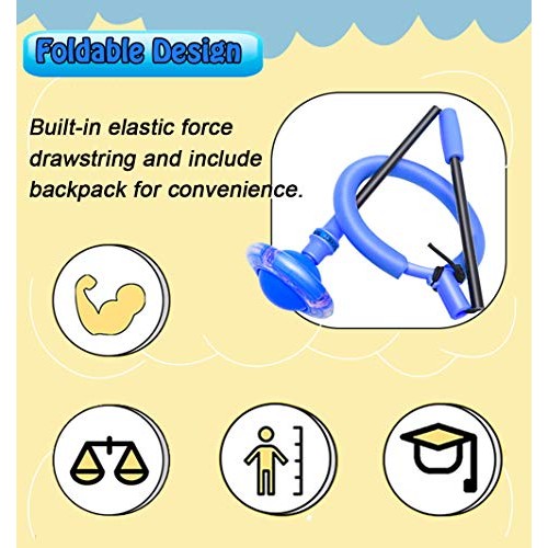 ILNCLUY Skip Ball for Kids, Foldable Ankle Skip Ball Flashing Jump...