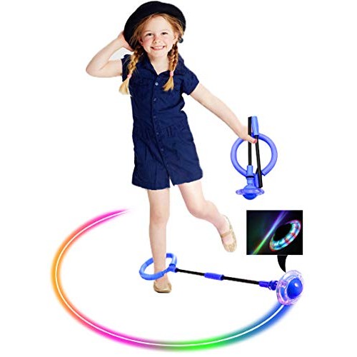 ILNCLUY Skip Ball for Kids, Foldable Ankle Skip Ball Flashing Jump...