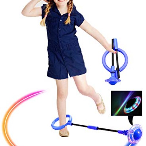 ILNCLUY Skip Ball for Kids, Foldable Ankle Skip Ball Flashing Jump...