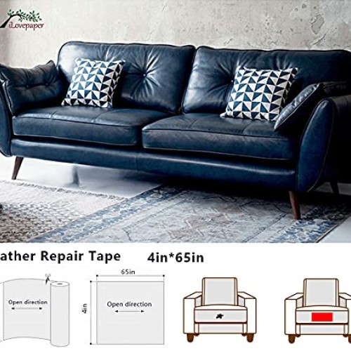 Leather Repair Patch, 4 x 65 inch Self-Adhesive Leather Repair Tap...