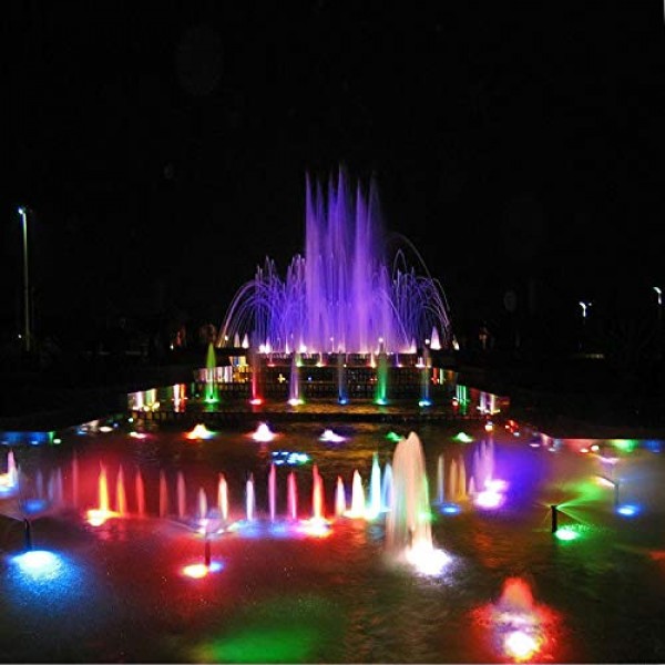 IMAGE Pond Lights, Underwater Lights IP68 Submersible Lamp with Mu...