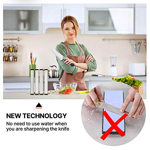 Knife Sharpener Stone Set 4 PCS Grit 240/400/600/1000 Diamond Shar...