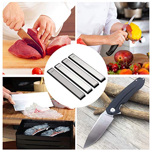 Knife Sharpener Stone Set 4 PCS Grit 240/400/600/1000 Diamond Shar...
