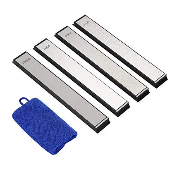 Knife Sharpener Stone Set 4 PCS Grit 240/400/600/1000 Diamond Shar...