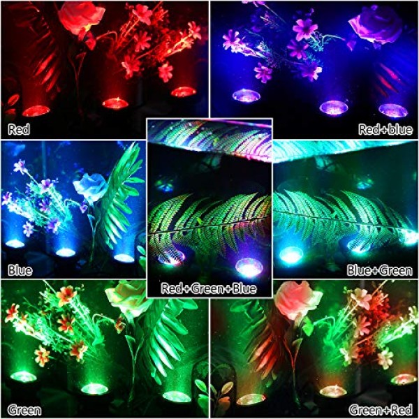 Pond Lights Submersible Lights Set of 4 with Timer IP68 Underwat...