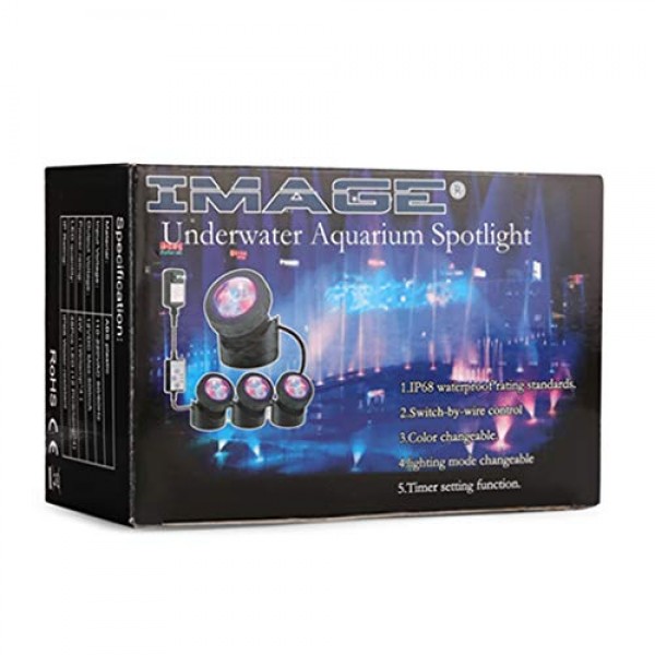 Pond Lights Submersible Lights Set of 4 with Timer IP68 Underwat...