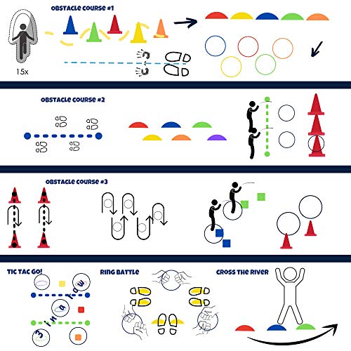 Imagym Ninja Warrior Obstacle Course For Kids - Ring Toss - Bean B...