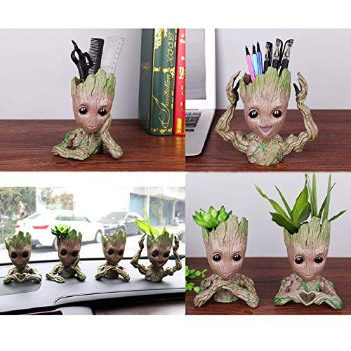 4 in 1 Baby Groot Succulent Planters - Small Indoor Flower Pots fo...