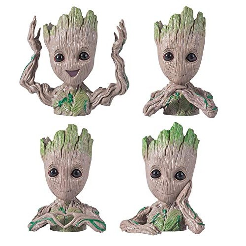 4 in 1 Baby Groot Succulent Planters - Small Indoor Flower Pots fo...