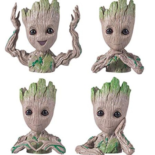 4 in 1 Baby Groot Succulent Planters - Small Indoor Flower Pots fo...