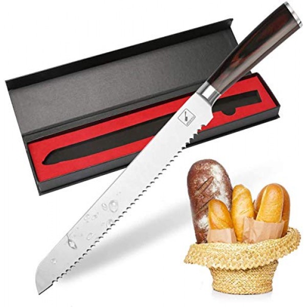Bread Knife, imarku German High Carbon Stainless Steel Professiona...