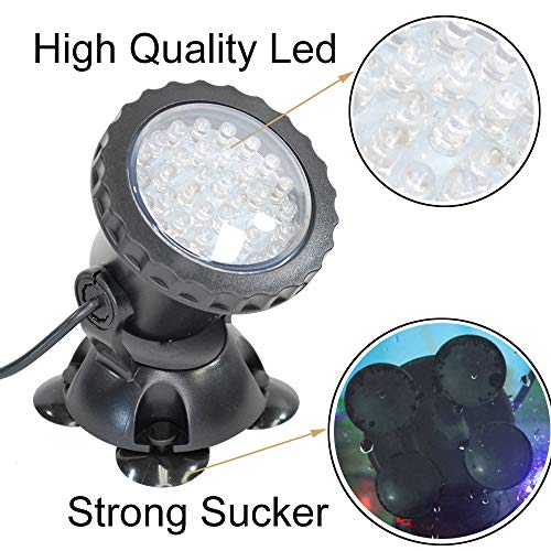 iMeshbean 12-LED Led Submersible Pond Lights,Set of 4/6 Underwater...