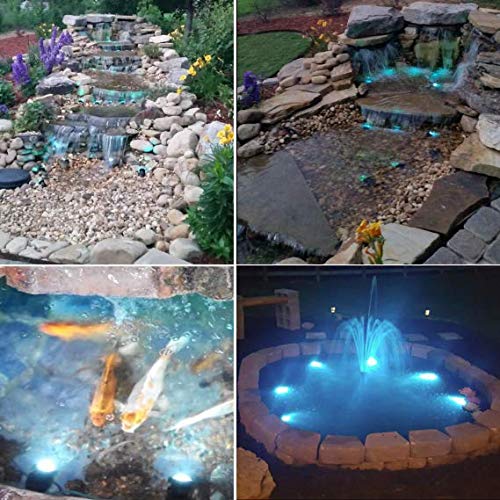 Set of 6 12-LED Submersible Underwater Pool Pond Fountain Lights P...