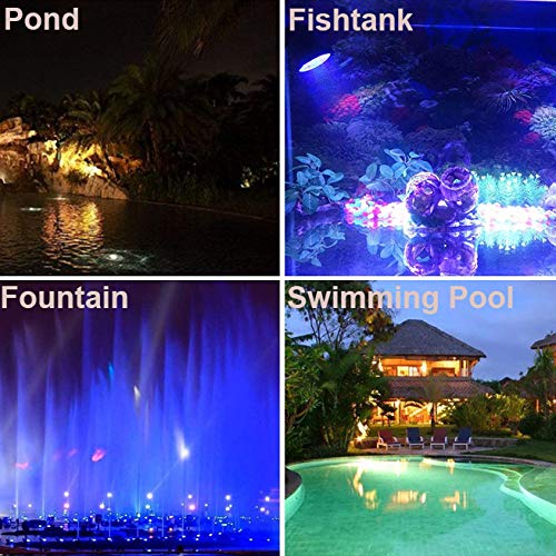 Set of 6 12-LED Submersible Underwater Pool Pond Fountain Lights P...