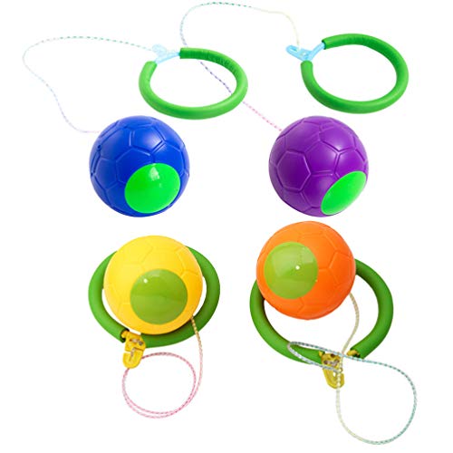 IMIKEYA 4 pcs Ankle Skip Ball Toy Swingball Single Foot Skip Ball ...