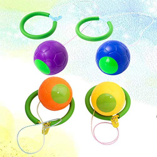 IMIKEYA 4 pcs Ankle Skip Ball Toy Swingball Single Foot Skip Ball ...