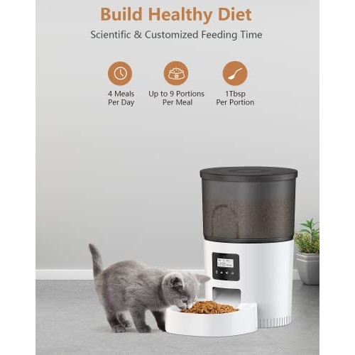 IMIPAW Automatic Cat Feeders, 3L Timed Cat Dry Food Dispenser with...