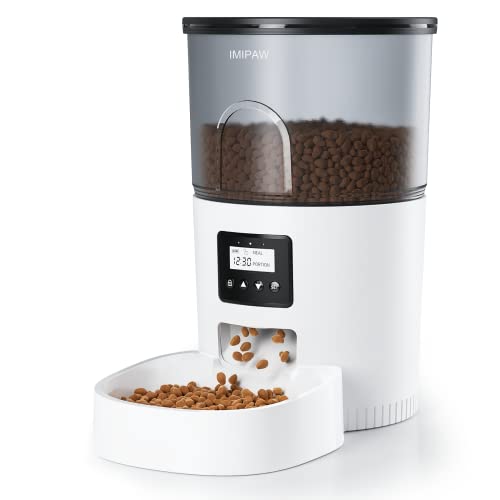 IMIPAW Automatic Cat Feeders, 3L Timed Cat Dry Food Dispenser with...
