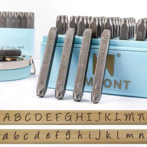 Imkont 1/8inch 3mm Number and Letter Metal Stamp 63pcs with Metal ...