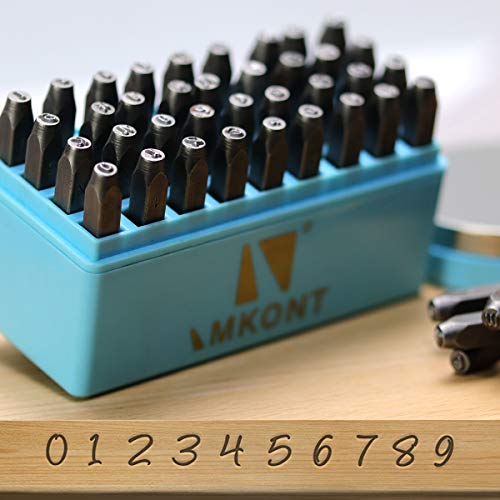 Imkont 1/8inch 3mm Number and Letter Metal Stamp 63pcs with Metal ...