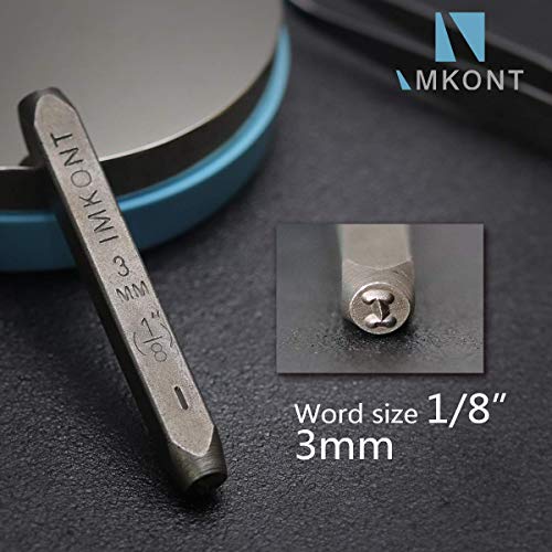 Imkont 1/8inch 3mm Number and Letter Metal Stamp 63pcs with Metal ...
