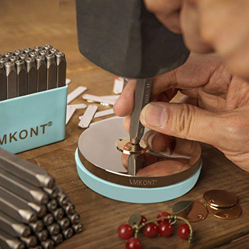 Imkont 1/8inch 3mm Number and Letter Metal Stamp 63pcs with Metal ...