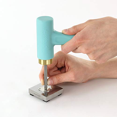 ImpressArt Brass Head Ergo-Angle Metal Stamping Hammer 1 Pound, ...