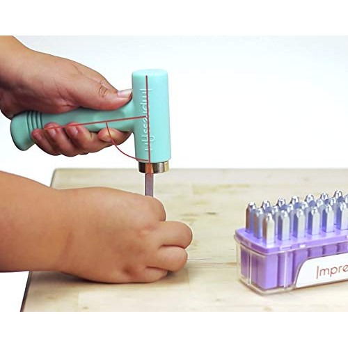 ImpressArt Brass Head Ergo-Angle Metal Stamping Hammer 1 Pound, ...
