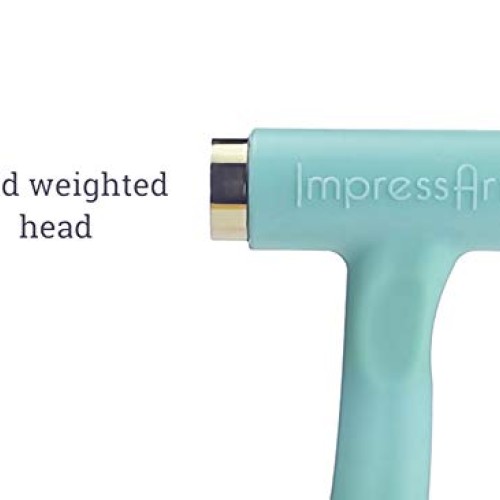 ImpressArt Brass Head Ergo-Angle Metal Stamping Hammer 1 Pound, ...