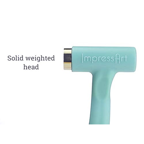 ImpressArt Brass Head Ergo-Angle Metal Stamping Hammer 1 Pound, ...