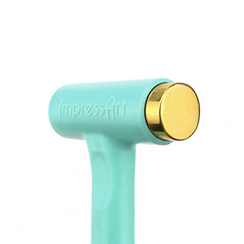ImpressArt Brass Head Ergo-Angle Metal Stamping Hammer 1 Pound, ...