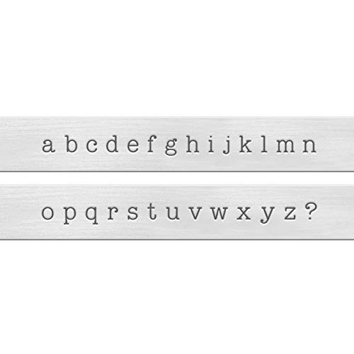 ImpressArt Typewriter Font Metal Letter Stamps, 3mm Lowercase Stee...