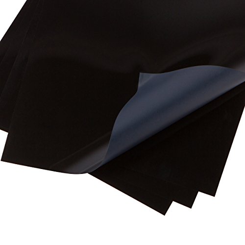 Black Heat Transfer Vinyl - 10 Pack of 12x10 Black HTV Sheets In...