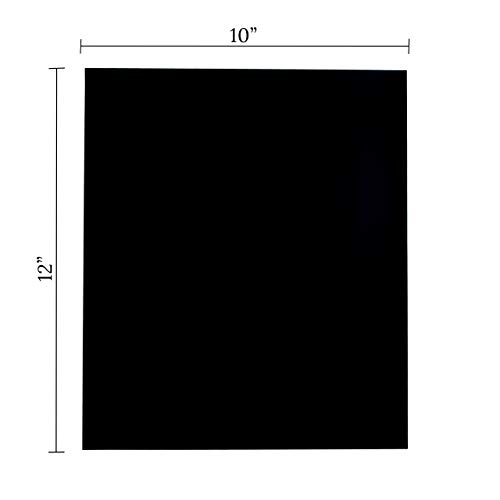 Black Heat Transfer Vinyl - 10 Pack of 12x10 Black HTV Sheets In...